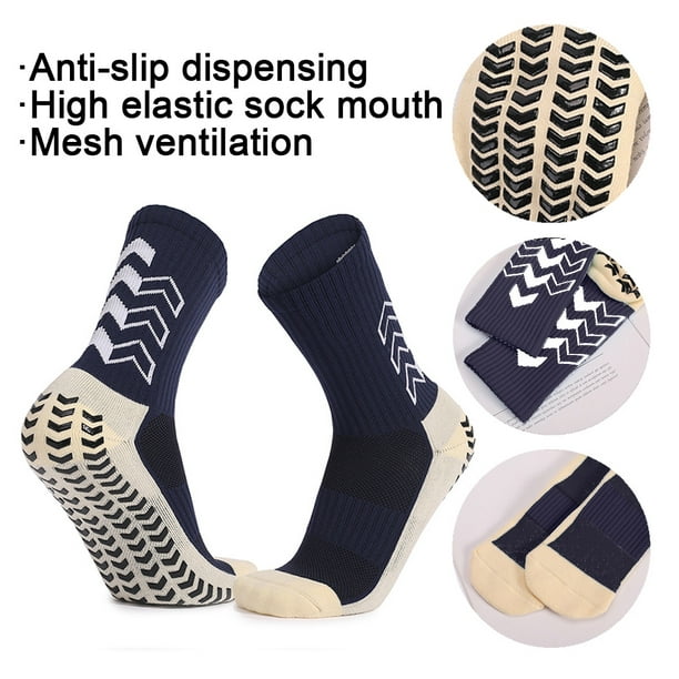 Calcetines antideslizantes de tubo medio para adultos, calcetines de fútbol  de rizo grueso, a prueba de golpes Adepaton BST3004081-4