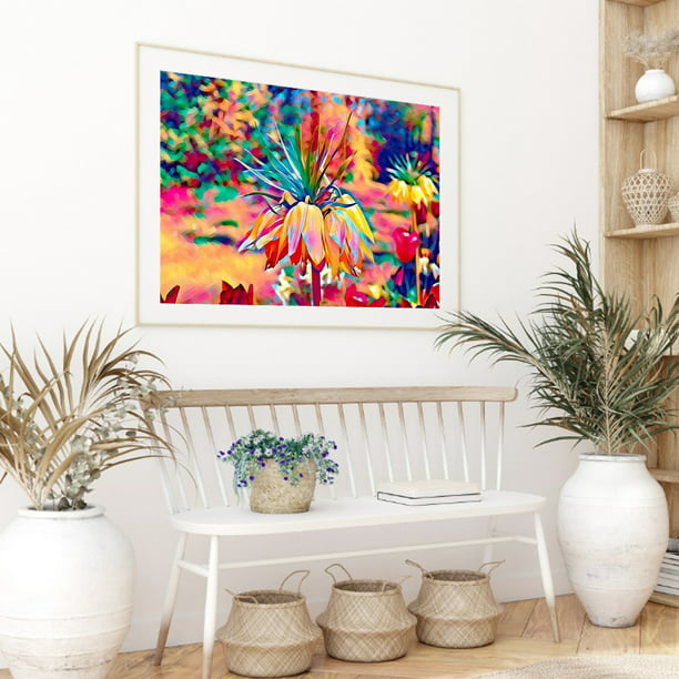 Cuadros Decorativos Juego de pintura al óleo de flores coloridas por número  pintura acrílica DIY jue JShteea Nuevos Originales