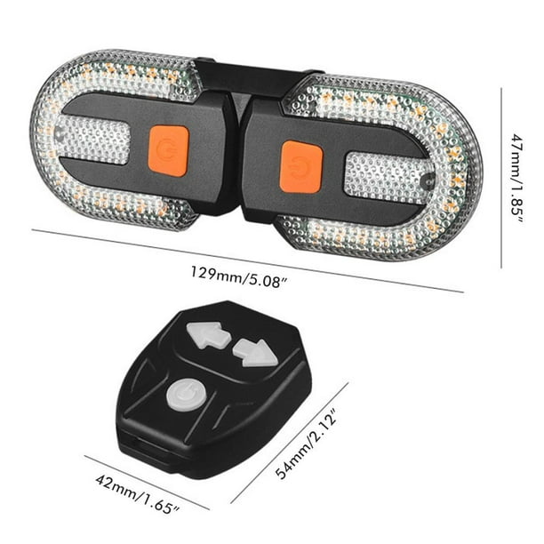 PADONOW Luz trasera de bicicleta con alarma: luz trasera inalámbrica para  bicicleta con control remoto USB-C recargable con movimiento inteligente