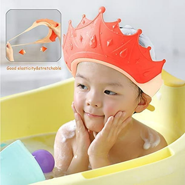 Gorro de ducha para niños, gorro de visera para protección de ojos y oídos  para niños de 0 a 9 años, XianweiShao