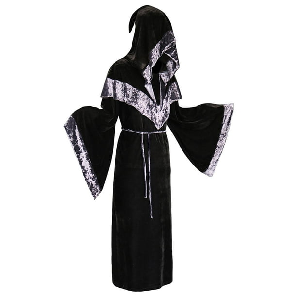 Capa medieval con capucha para recreación, vestido de mujer