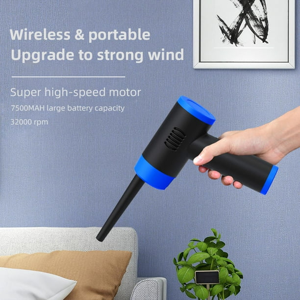 Plumero de aire comprimido portátil 2 en 1 de 7500mAh, soplador de