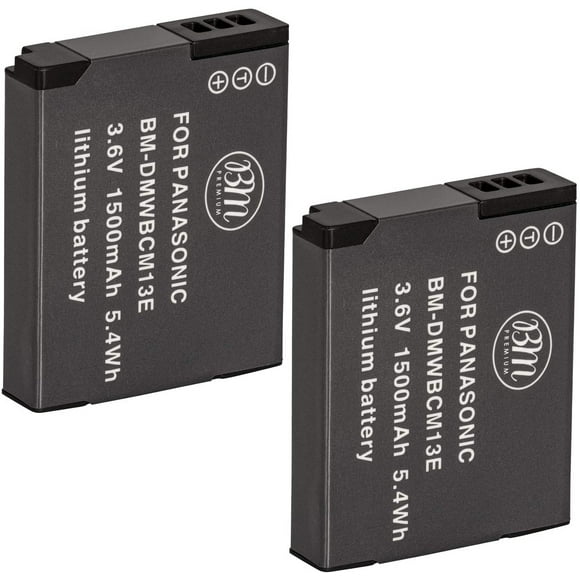 bm premium 2 pack de baterías dmwbcm13e para panasonic lumix dcts7 dmcft5a lz40 ts5 ts6 tz37 bm premium