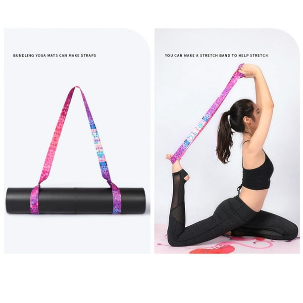Cinturón de correa de esterilla de yoga Cinturón de transporte de fitness  de hombro ajustable (colorido) Likrtyny