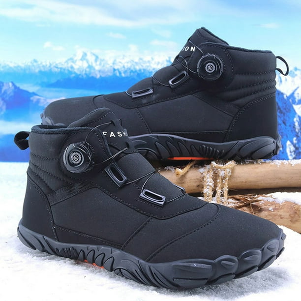 Botas de invierno Zapatillas Zapatos de algod n de tac n grueso para mujer zapatos antideslizantes y c modos para hombre negro 45 DQrwqpou Tenis De