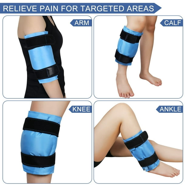  Relief Expert Bolsa de hielo para rodilla envuelta alrededor de  las rodillas después de una cirugía de reemplazo, paquete frío para lesiones  de rodilla, gel reutilizable : Salud y Hogar