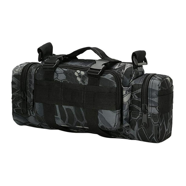 Riñonera militar unisex, tela Oxford impermeable, bolsa de almacenamiento  de cintura táctica de gran capacidad con correa ajustable para viajes