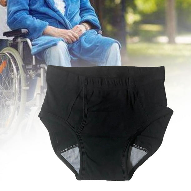 Pantalones de pañales para hombre, 2 uds., absorbentes impermeables y  lavables para adultos con incontinencia L Baoblaze Pantalones de pañales  para hombres