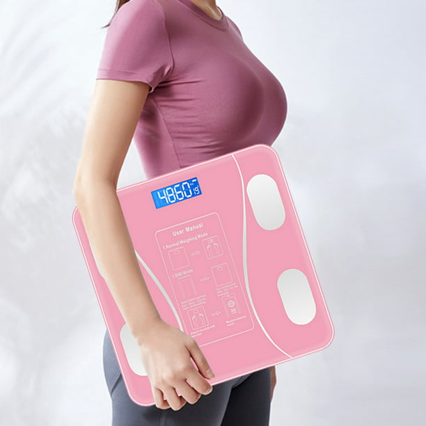 Balanza para peso corporal hasta 180 kg Báscula a pila ROSA GENERICO