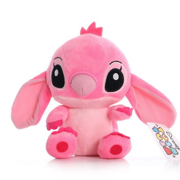 Disney-muñecos de peluche de Lilo & Stitch para niño y niña, muñecos de  peluche de color rosa y azul, juguetes colgantes, modelos bonitos, regalos  de
