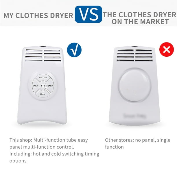 Secadora de ropa portátil – Percha eléctrica de secado de ropa y zapatos,  secadora de ropa plegable con secado en frío/caliente y temporizador
