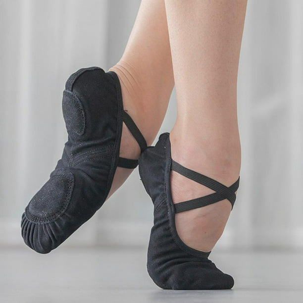 Zapatillas de ballet de lona ligeras para niñas, zapatillas de ballet para , zapatos de yoga Black_31 Hugo ballet pointe zapato de las mujeres niña Bodega Aurrera en línea