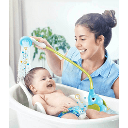 Comprar Juguete de baño para bebé con 4 modos de pulverización de agua,  juguetes para bañera con forma de pulpo iluminados, juguetes para bañera  para niños pequeños con rotación automática con animales
