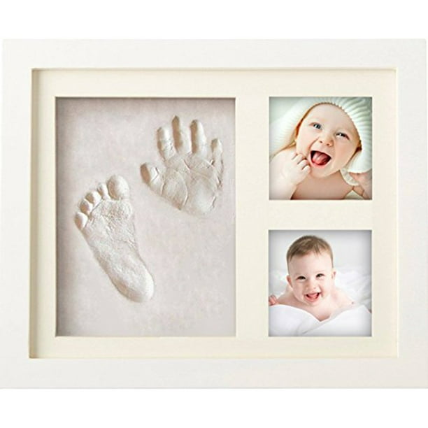 De Mano De Bebé Y Marco De Foto De Huella Para Niñas Recién Nacidas Y  Blanco, 1 Baoblaze Kit de huellas de manos para recién nacidos
