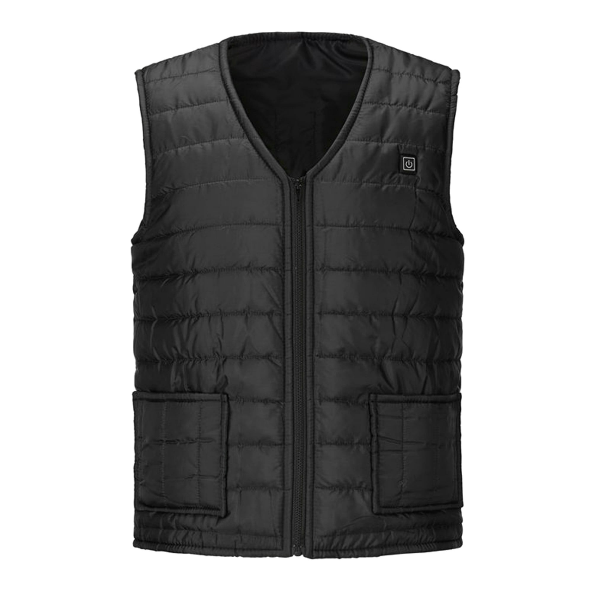 Ymiko Chaleco calefactable, chaqueta térmica eléctrica para mujeres y  hombres, ropa térmica con carga USB, Negro 