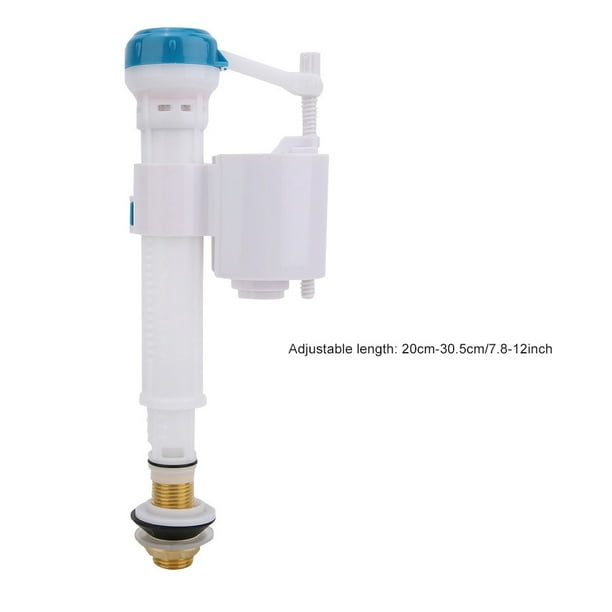 RDEXP Válvula de llenado inferior de inodoro de altura blanca de 8.3 in con  botón de presión dividido, sifón de cisterna de descarga dual para
