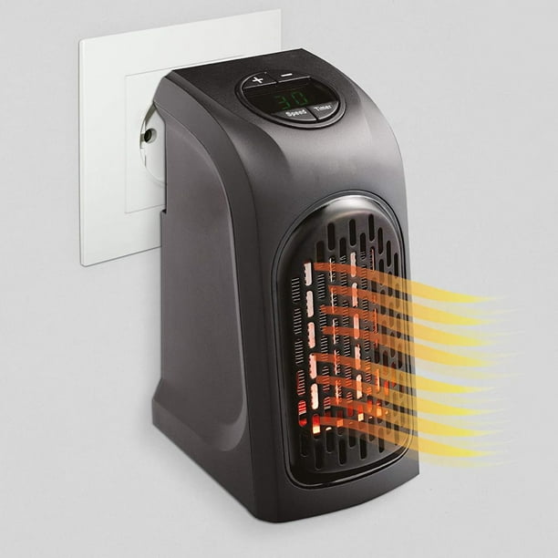 Calefactor portatil de enchufe bajo consumo, ligero y fácil de usar
