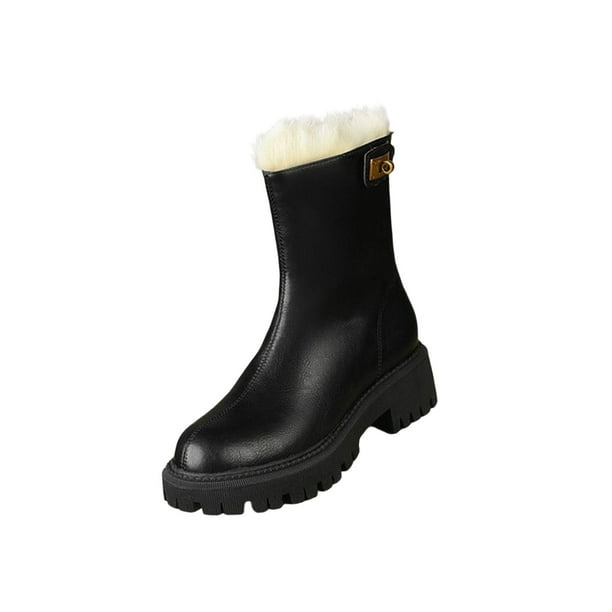 Infantil grupo Absolutamente Botas de invierno para mujer, zapatos de suela gruesa, impermeables, con  cierre de cremallera, botas Yuyangstore botas de nieve | Walmart en línea