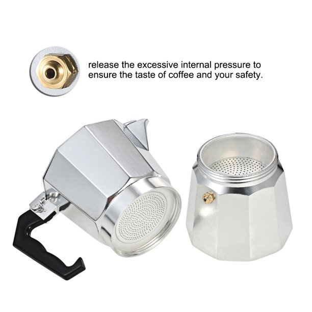 Percolador de café expreso de aluminio de 3 tazas cafetera para