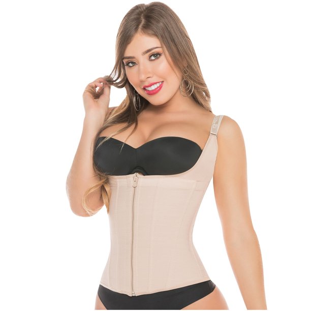 Faja Colombiana Sonryse SON-046ZL-NE color Negro Postparto con Control  Abdominal para Mujer