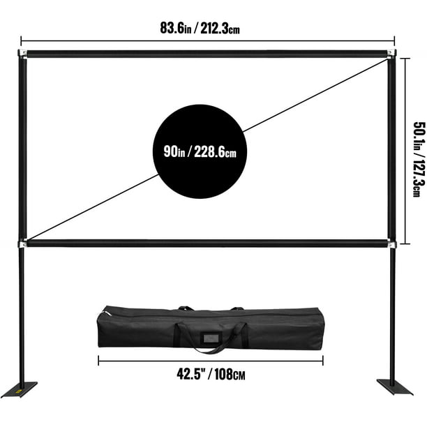 4k HD Plegable Interior 16/9 Tela de pantalla de proyector Cortina  reflectante anti-luz Ndcxsfigh Para estrenar