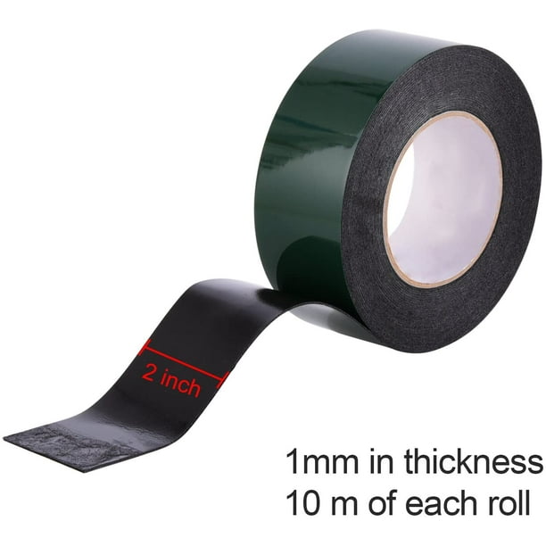 Rollo de espuma adhesiva rollo de espuma adhesiva de doble cara de 10 mm  rollo de espuma adhesiva de doble cara impermeable cinta de doble cara de  espuma pe 10 m impermeable
