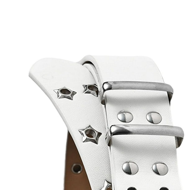 Cinturón de para hombres y mujeres, cinturón de jeans con ojales de 2  agujeros, cinturón decorativo Macarena Cinturón