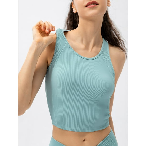 Ropa de yoga mujer - Camiseta con sujetador incorporado