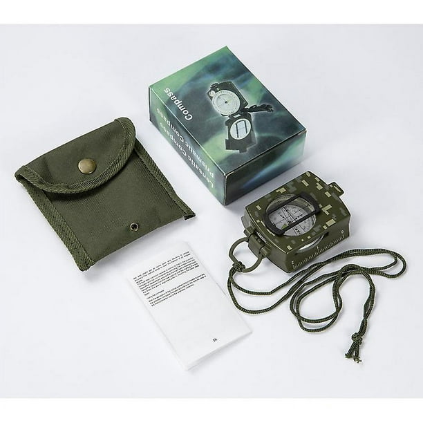 Brújula militar, resistente al agua y a prueba de sacudidas con calculadora  de distancia de medidor de mapa, bolsa para camping, senderismo XianweiShao  8390615128360