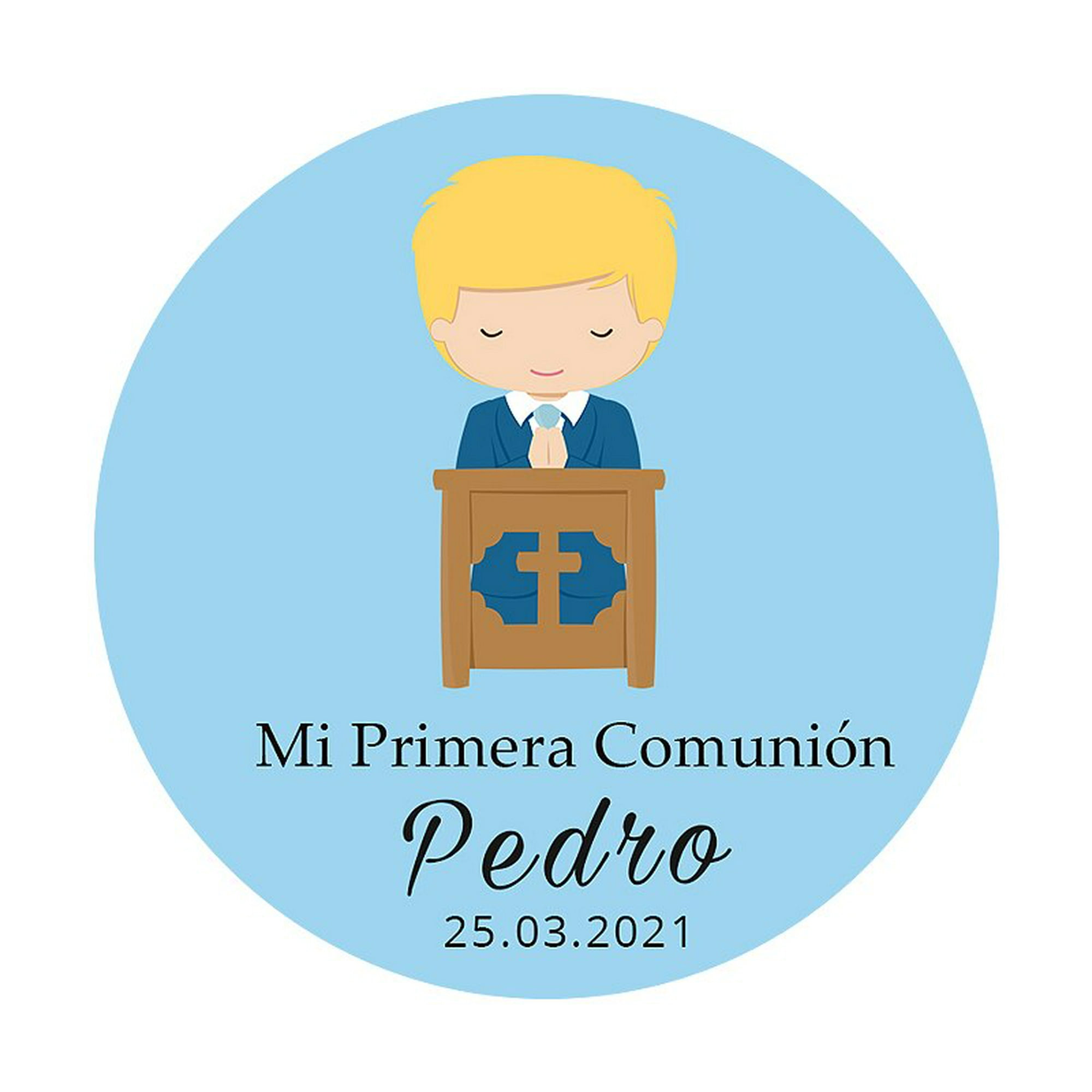 Pegatina de Mi Primera comunión para niño y niña, etiquetas de recuerdo de Primera  comunión, bautismo, pegatinas de Primera comunión, Baby Shower