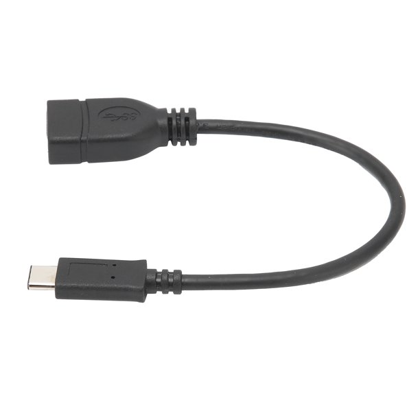 Adaptador OTG Tipo C a USB Hembra GENERICO, Cable 14cm, Negro