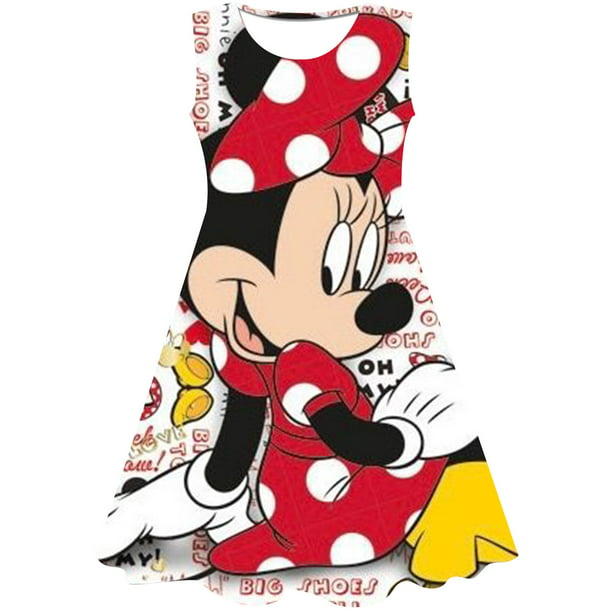 Vestido de princesa de Mickey y Minnie Mouse para niñas, disfraz