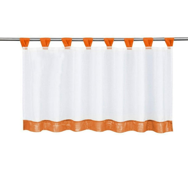 Cortina Cocina Bordada Fruits - Pack 2: Colorido y frescura en tu cocina  Color Naranja Medidas 95x150cm