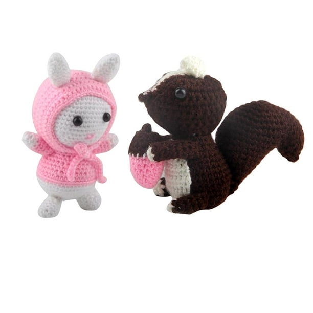 de Lovely Animals de 9 estilos para adultos Muñeca de tejer hecha a ma  principiantes Soledad Amigurumi Crochet Kit