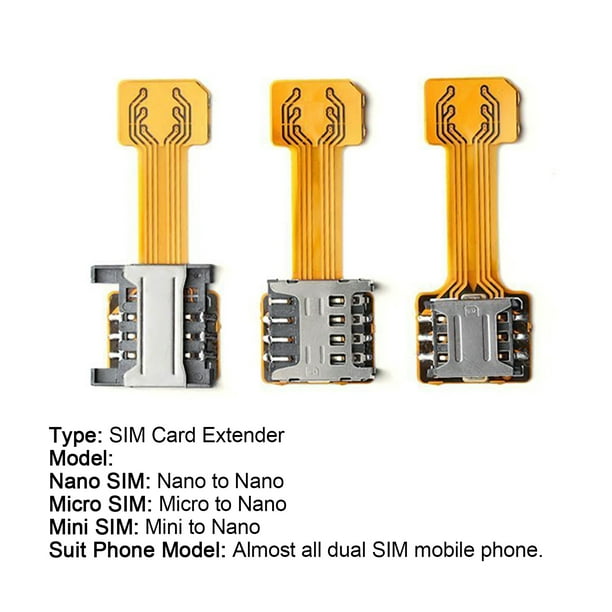 DZYDZR - Juego de adaptador de tarjeta SIM 4 en 1 (nano a micro, nano a  regular, micro a regular con extractor SIM para smartphone