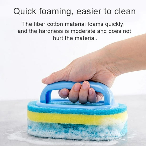Cepillo Plástico Tipo Plancha Limpieza Mango Lavar Baño Ropa