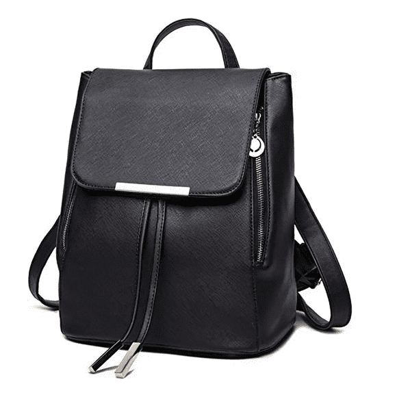 mochila mujer bolsa con metalica moda impermeable casual negro