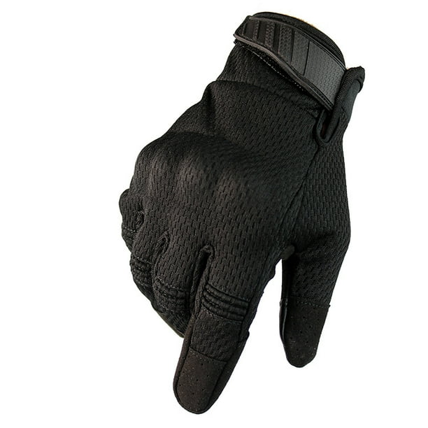  Sunnystacticalgear Deportes al aire libre motocicleta ciclismo guantes  airsoft tiro caza dedo completo camuflaje táctico guantes - negro - S :  Todo lo demás