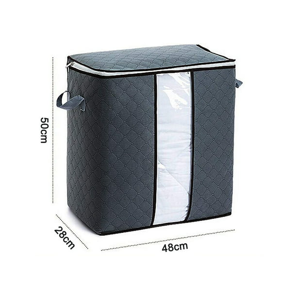 G01 - bolsas de almacenamiento de tamaño rectangular para guardar ropa, 3  unidades, color gris