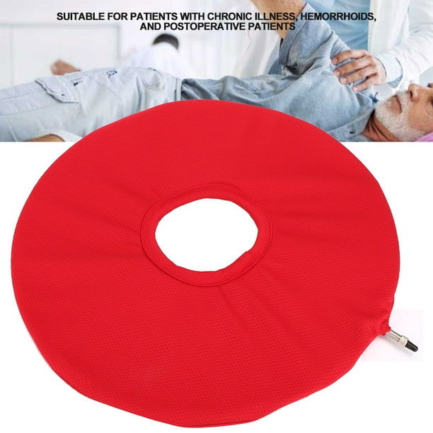 Cojín inflable para donas cojín para hemorroides cojín antiescaras forma  redonda para ancianos postrados en cama cojín antiescaras para silla de