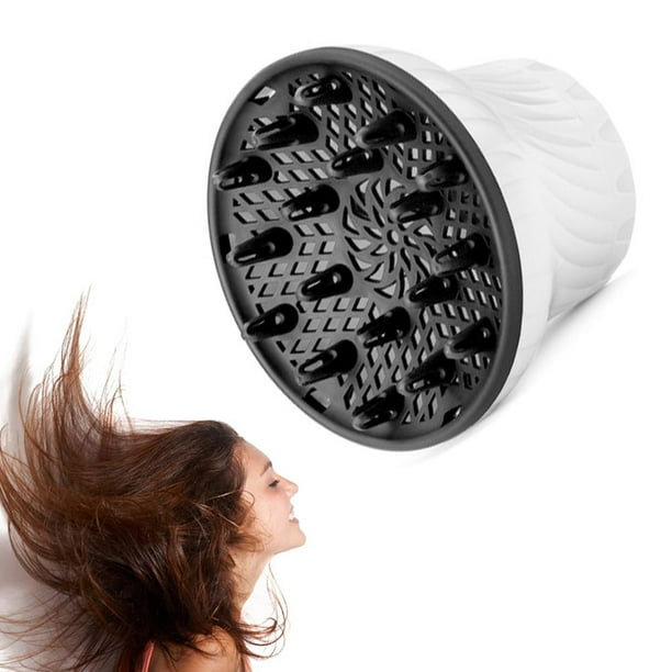 Difusor de rizos, accesorio difusor para secador de pelo rizado ondulado  (blanco)