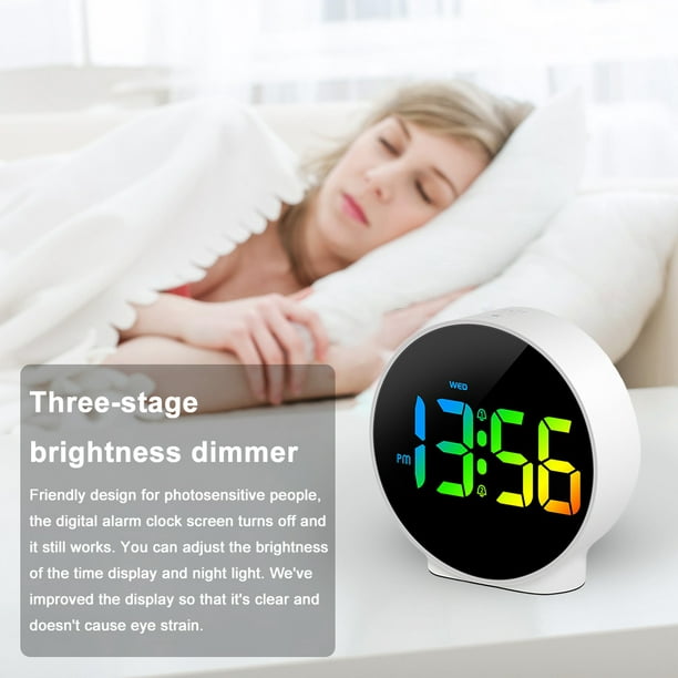 Reloj despertador digital con 5 modos, despertador inteligente, repetición  de 5 minutos para adolescentes, niñas y adultos