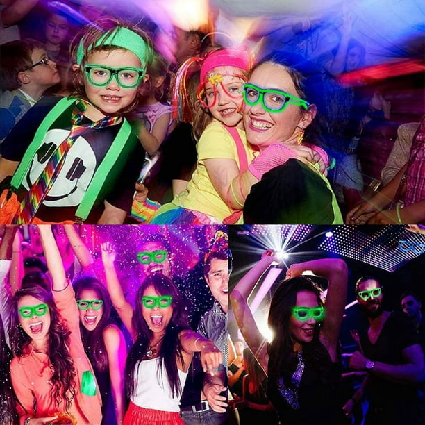 Muyoka Gafas LED Llamativas Gafas Rave Gafas con luz LED alimentadas por  bater铆a Gafas Unisex LED que brillan intensamente para Festival Fiesta Rave  Disfraz,Verde Muyoka Hogar