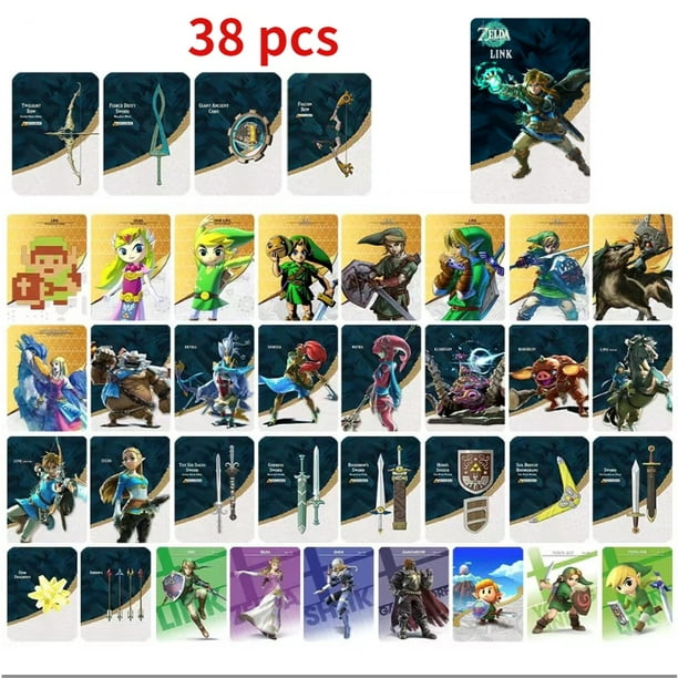 38Pcs the Legend of Zelda Tears Kingdom Switch Amiibo NFC Tarjeta