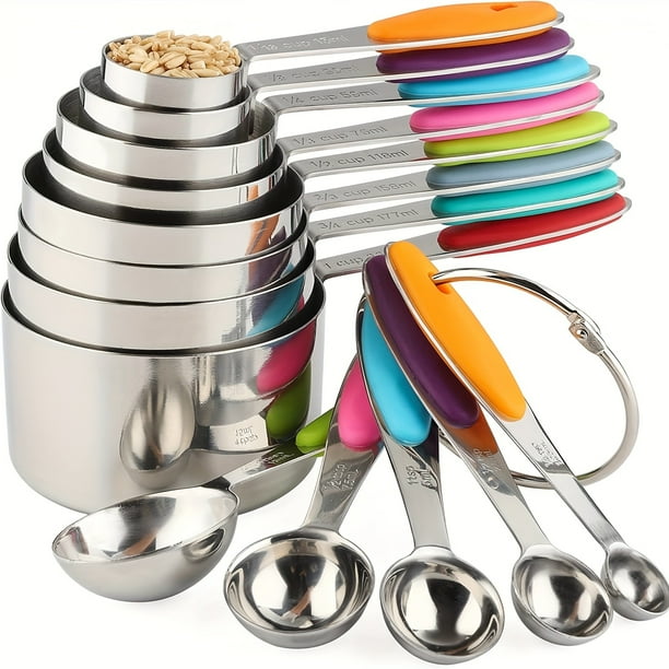 Set Tazas Cucharas Medidoras 5 Piezas Repostería Cocina