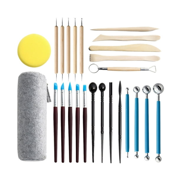 Herramientas de arcilla polimérica, herramientas de escultura de arcilla de  modelado de polímero, bolígrafo de puntos, puntas de silicona, lápiz