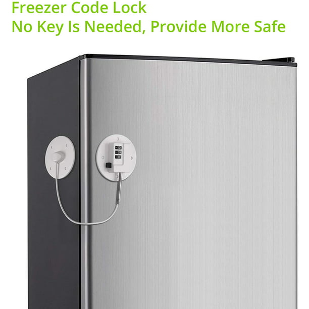 Cerradura para refrigerador, cerradura para puerta de frigorífico y  congelador con adhesivo fuerte, 2 uds. Sailing Electrónica