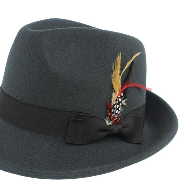 Sombreros Fedora clásicos de ala corta para caballero Jazz Cap Sunhat  Casual Jazz Cap para hombres Gris Yuyangstore Sombrero de copa Panamá Jazz