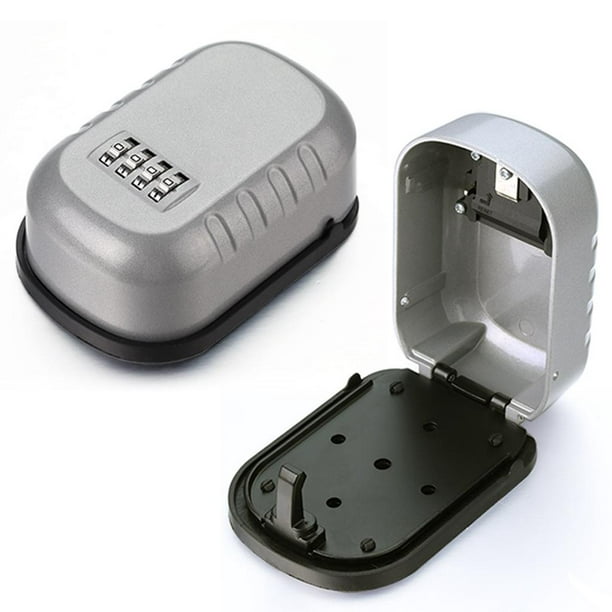 Armario para llaves con cerradura digital, almacenamiento seguro  resistente, caja de seguridad con etiquetas para llaves montada en la  pared, caja
