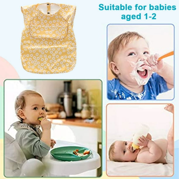1 pieza Bata bebé antiarrugas - Bata impermeable Delantal - Bata de viaje  adecuada para bebés - Bata de comida para bebés -1-2 años